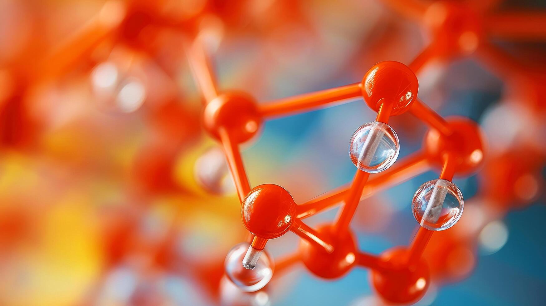 Medical studies of molecular structures. Science in the service of human. Technologies of the future in our life. molecule of medicine model, illustration photo