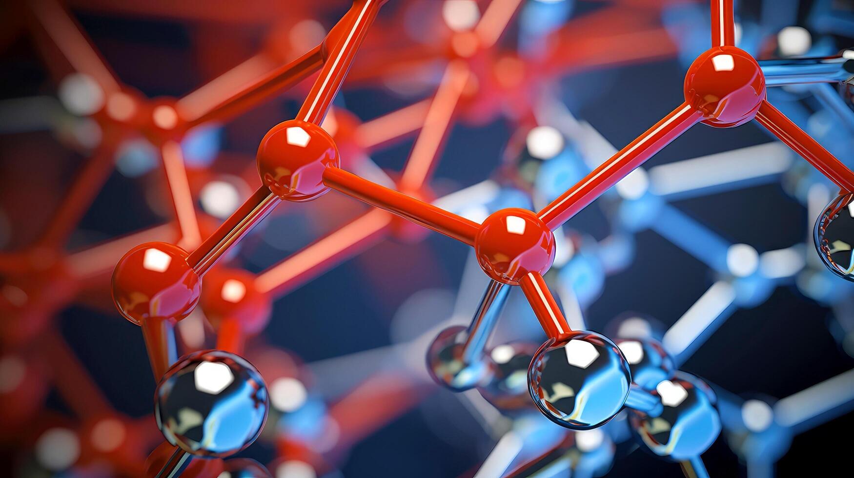 Medical studies of molecular structures. Science in the service of human. Technologies of the future in our life. molecule of medicine model, illustration photo