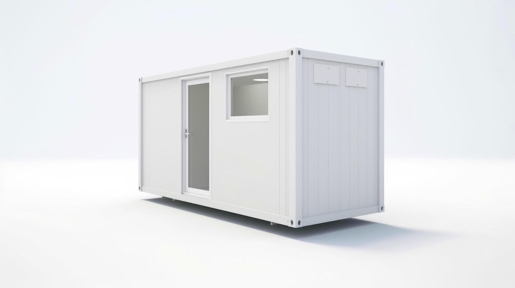 Mobile office buildings or container site office for construction site. Shipping container. Portable house and office cabins, illustration photo