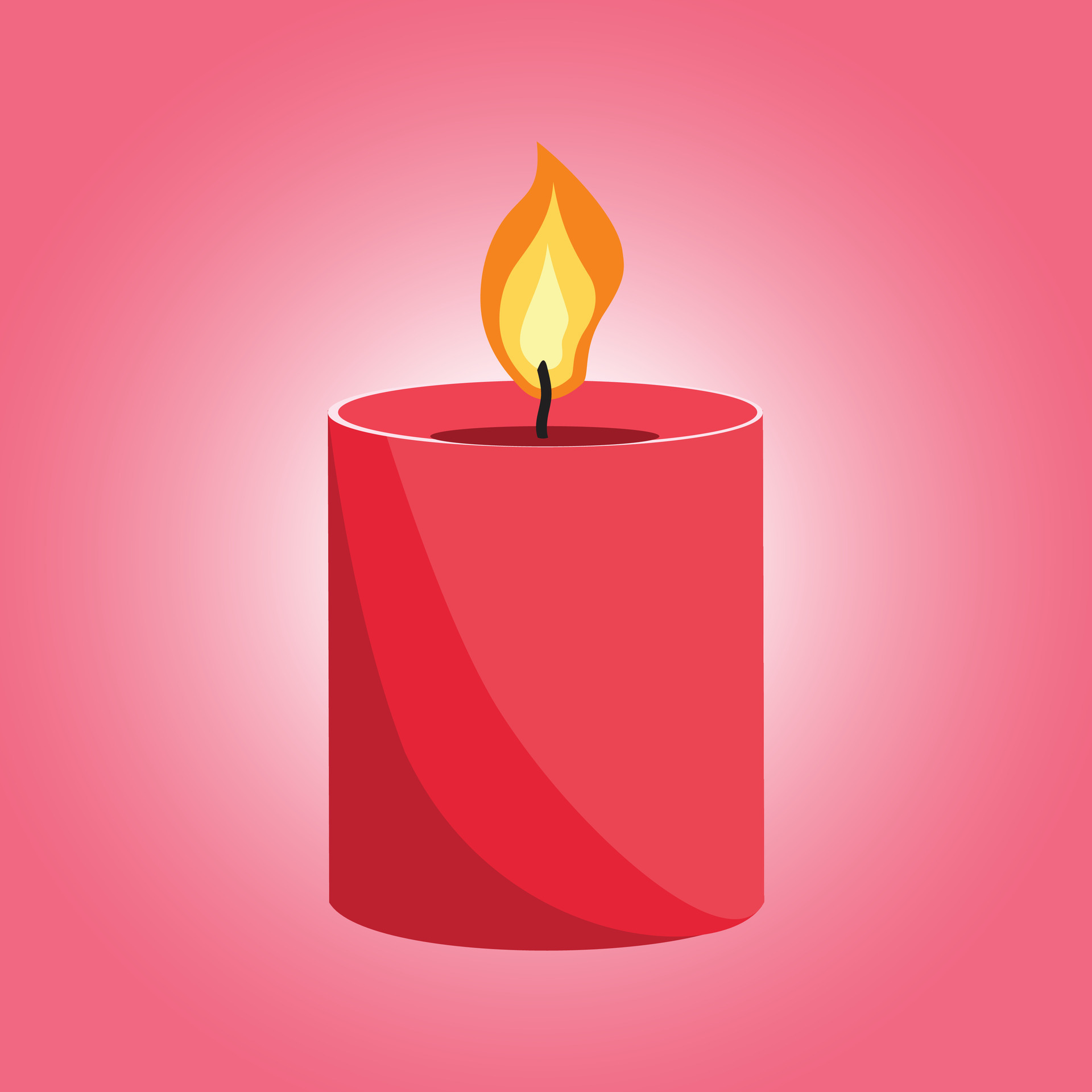 Aromatic candles flat vector illustration. Burning decorative red wax  candles isolated clipart on red background. Relaxation, resting and  aromatherapy design element. 26769946 Vector Art at Vecteezy