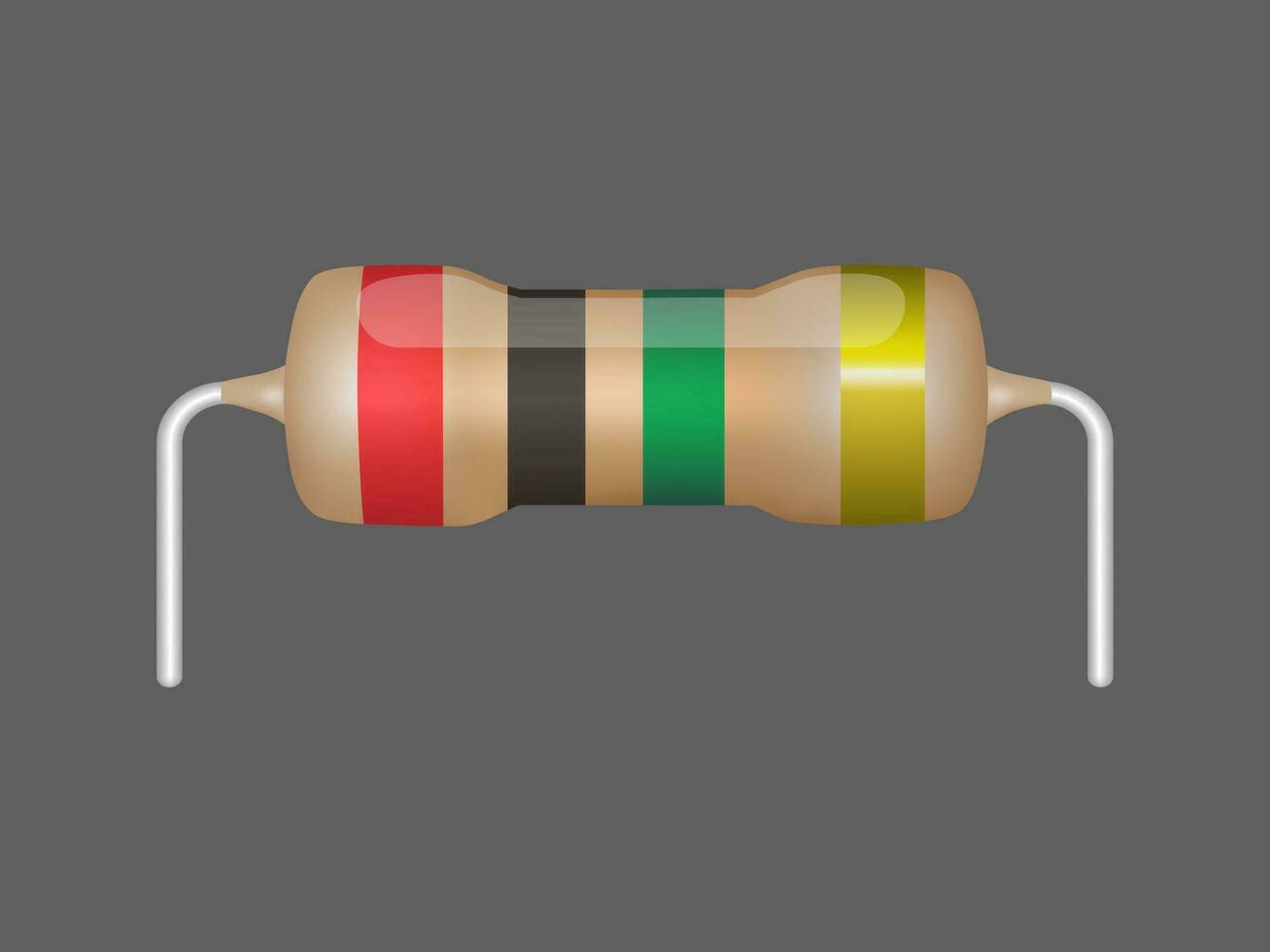 Electrical resistor isolated on a gray background. Filled flat sign for mobile concept and web design. Symbol, logo illustration. Vector graphics.