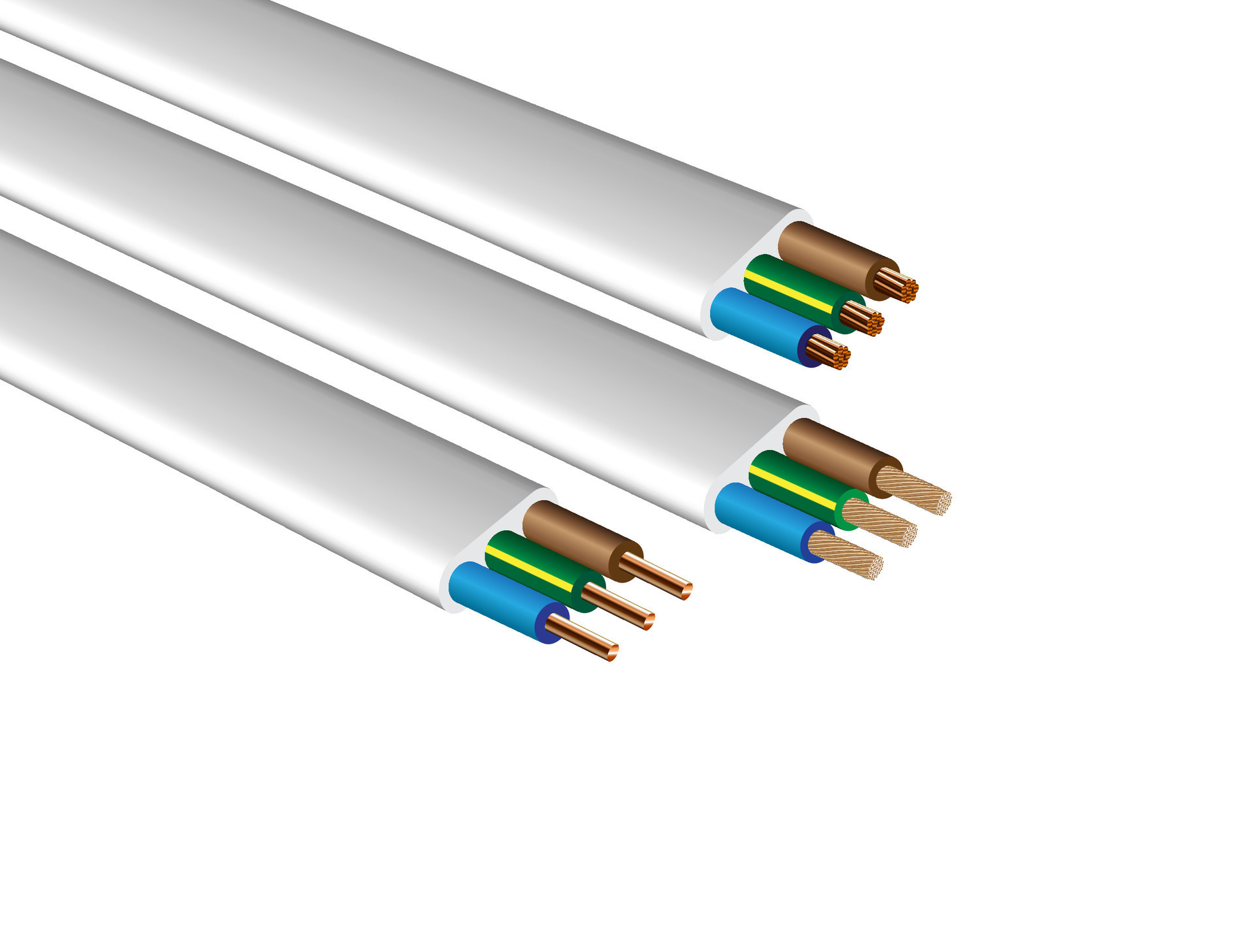 Closeup of electrical wire vector on a white background. 26769965