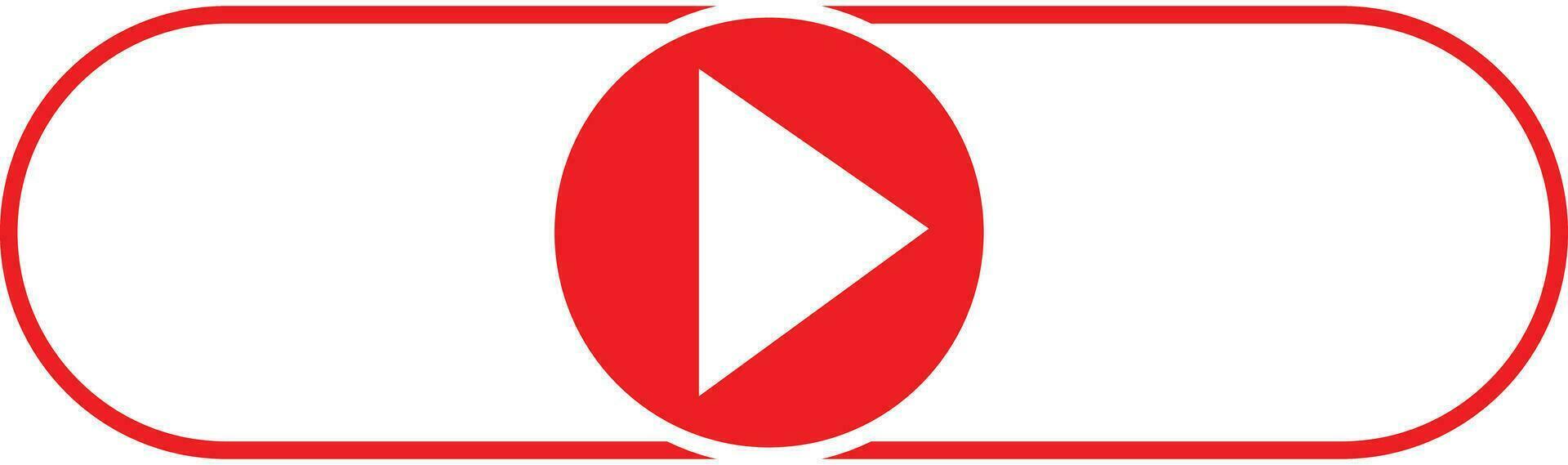 Live video streaming template, play button shape vector