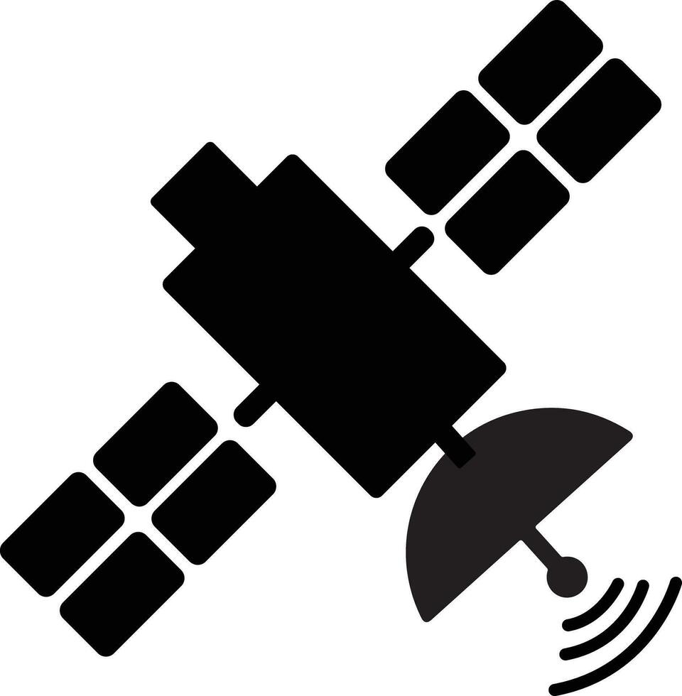 satélite icono terminado blanco antecedentes. radiodifusión pictograma vector ilustración