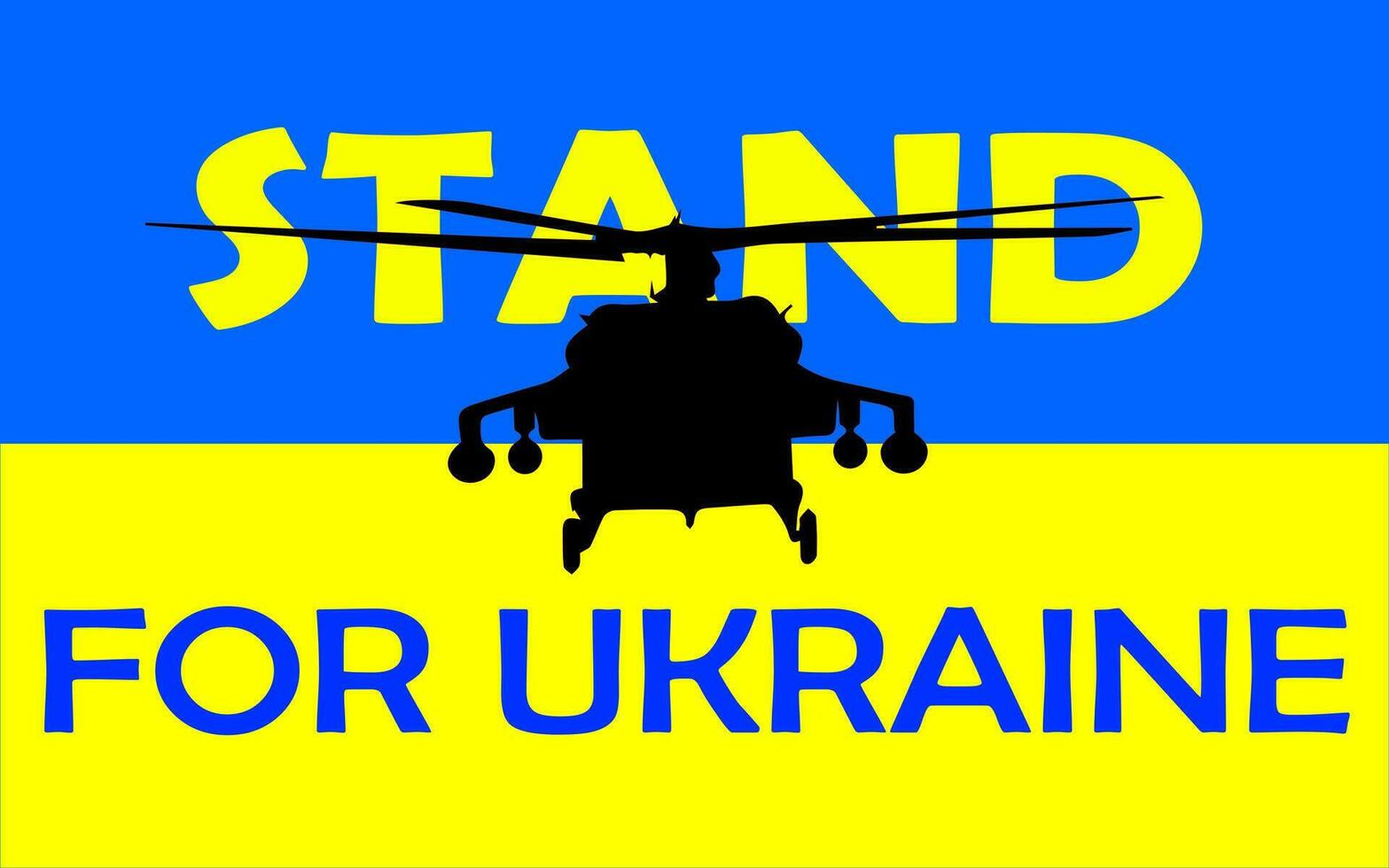 Stand for Ukraine conceptual illustration vector