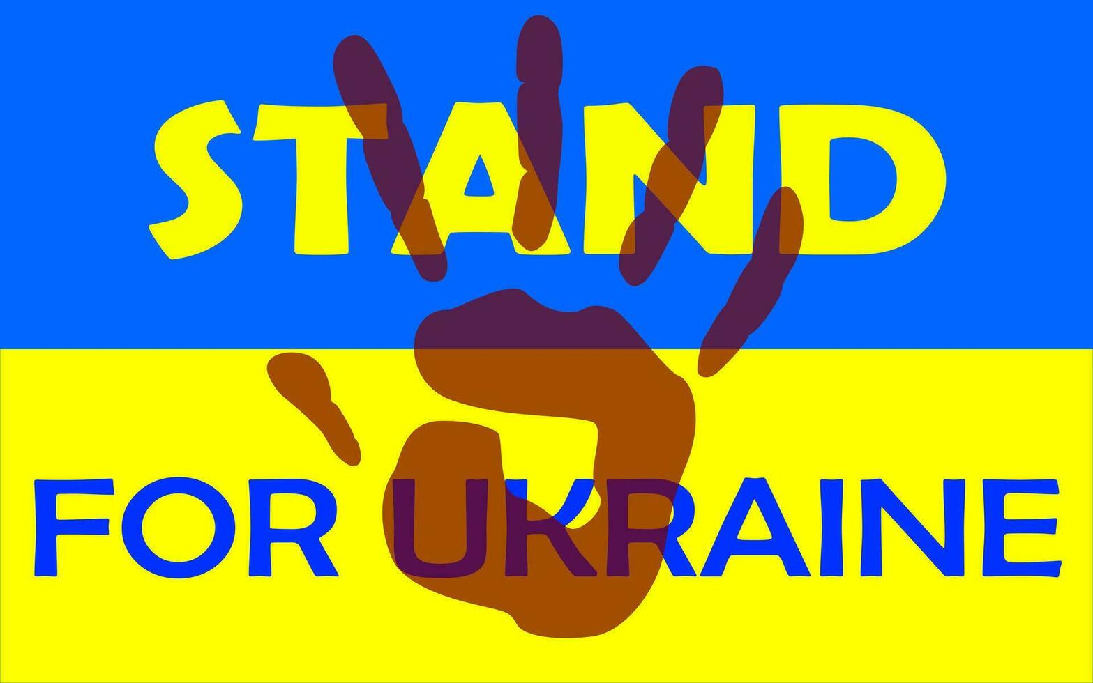 Stand for Ukraine conceptual illustration vector