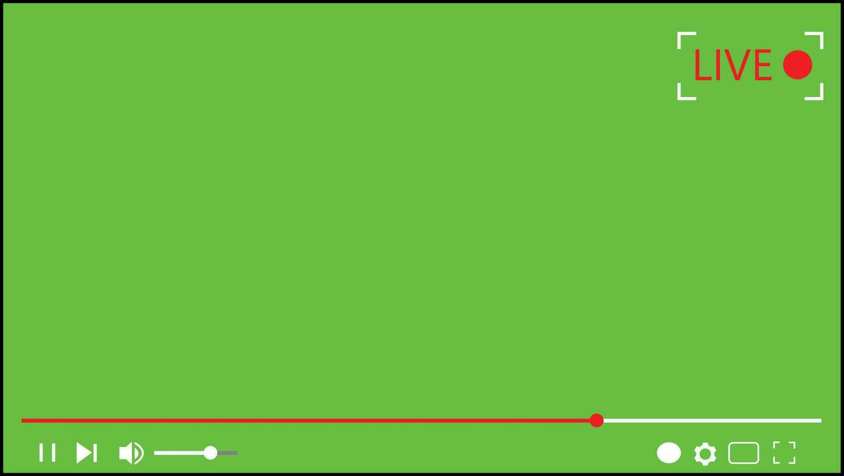 Live video streaming chroma key, broadcasting vector illustration