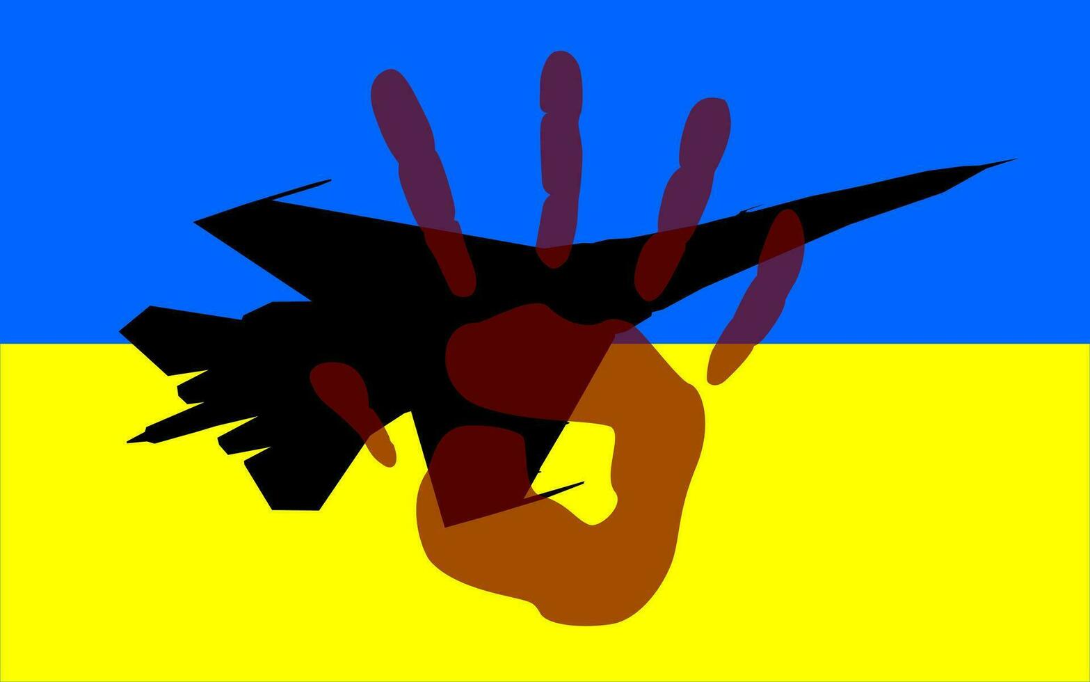 Stop war in Ukraine conceptual vector illustration