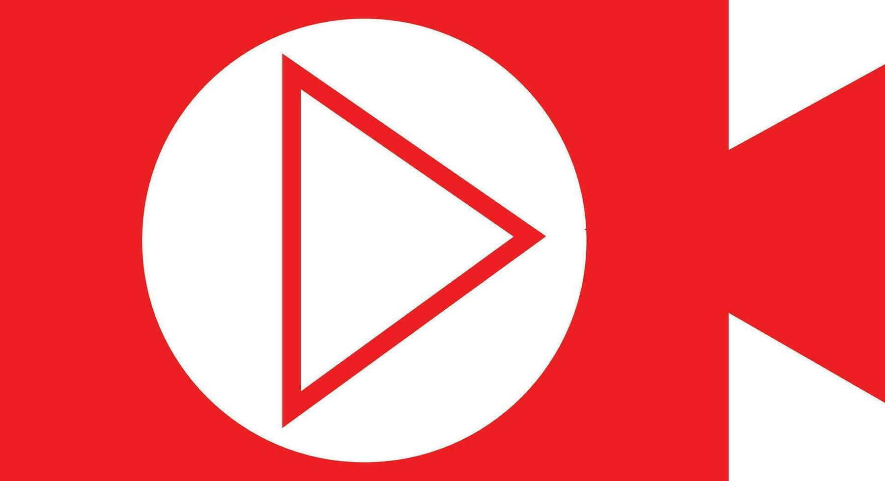 Live video streaming template, play button shape vector