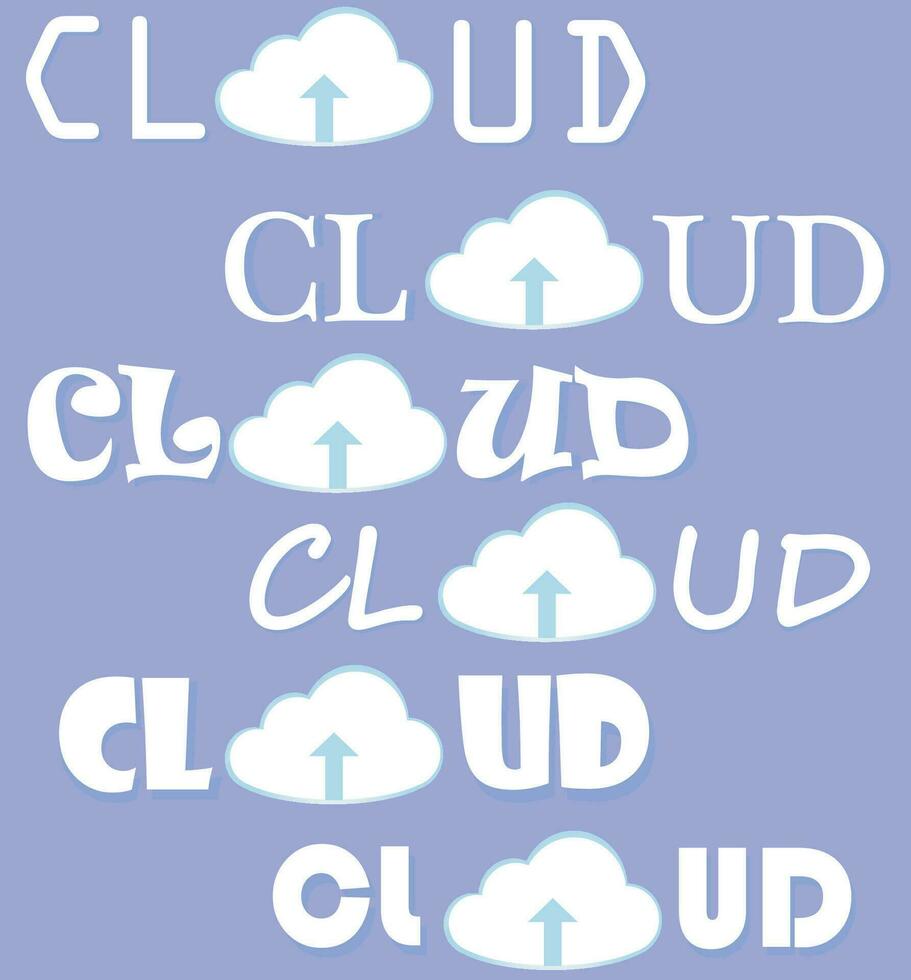 Cloud computing vector set