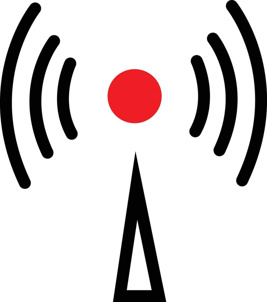 Broadcasting icon, live streaming pictogram, vector illustration