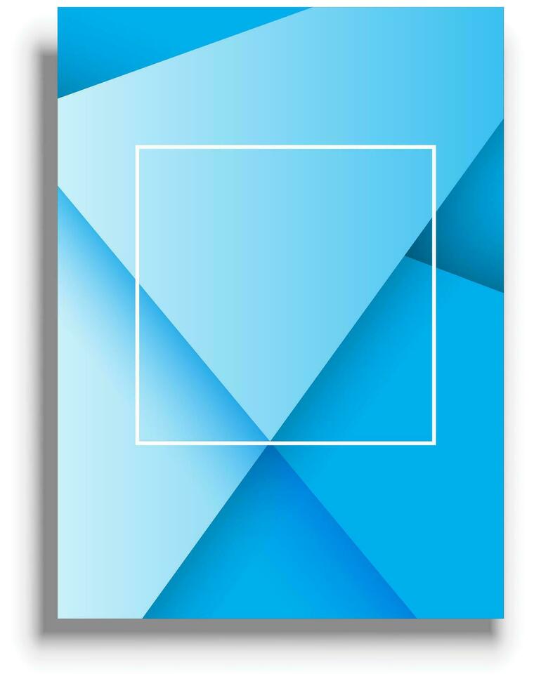 Presentation cover template, blue vector background