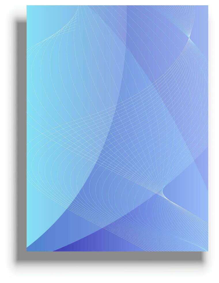 Presentation cover template, blue vector background