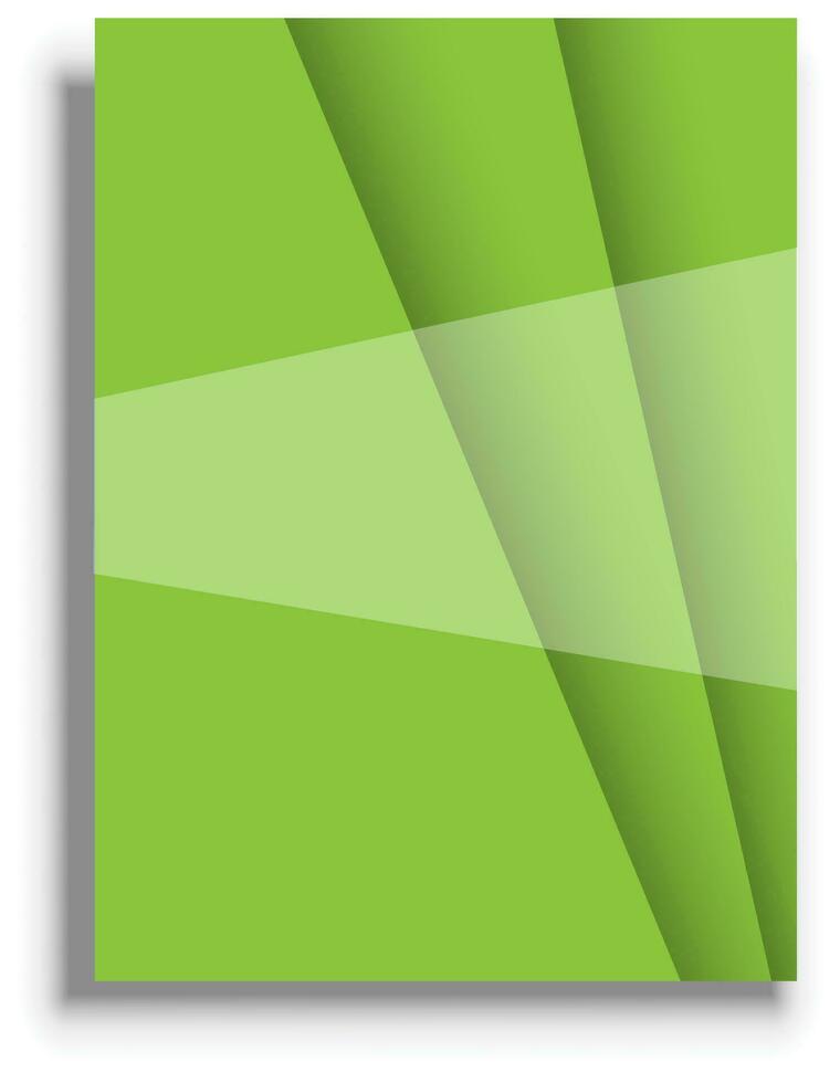Presentation cover template, green vector background