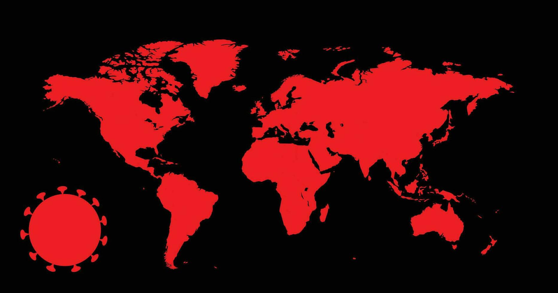 vector mundo mapa ilustración de coronavirus epidemia
