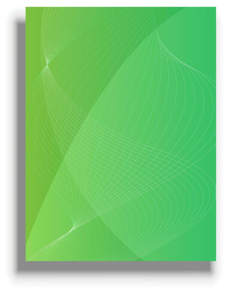 Presentation cover template, green vector background