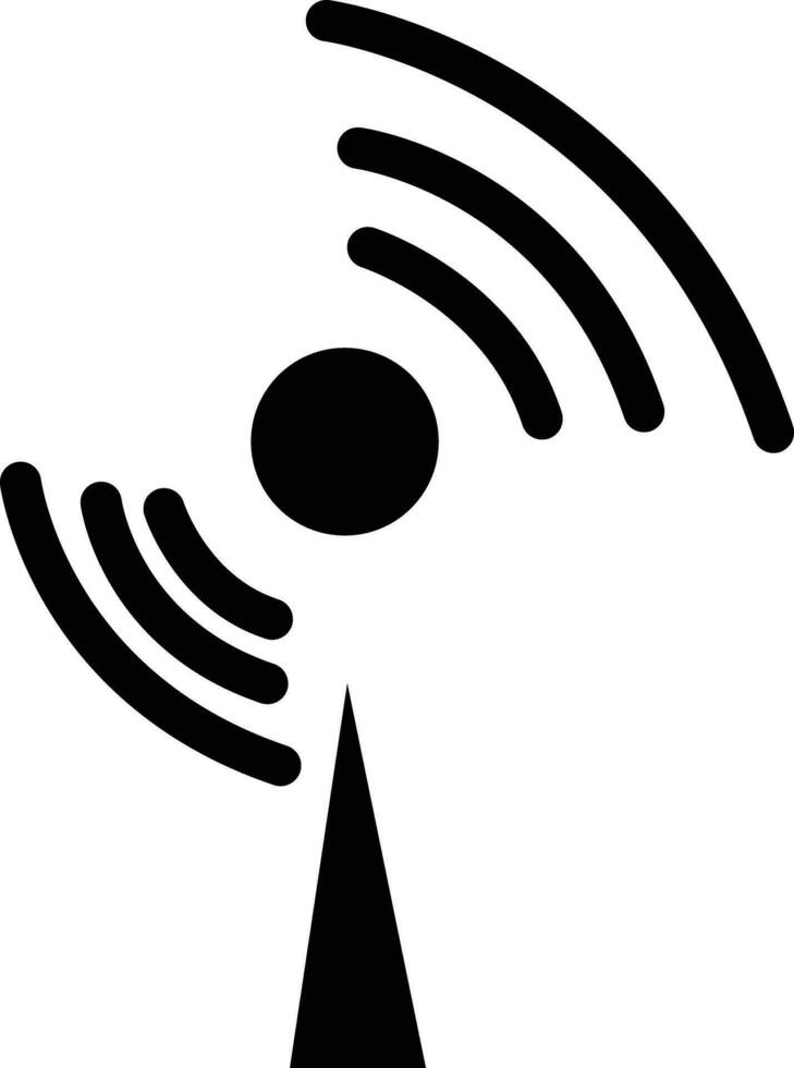 Broadcasting icon, live streaming pictogram, vector illustration