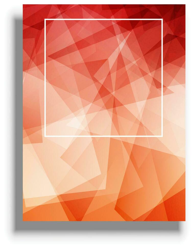 Presentation cover template, red vector background
