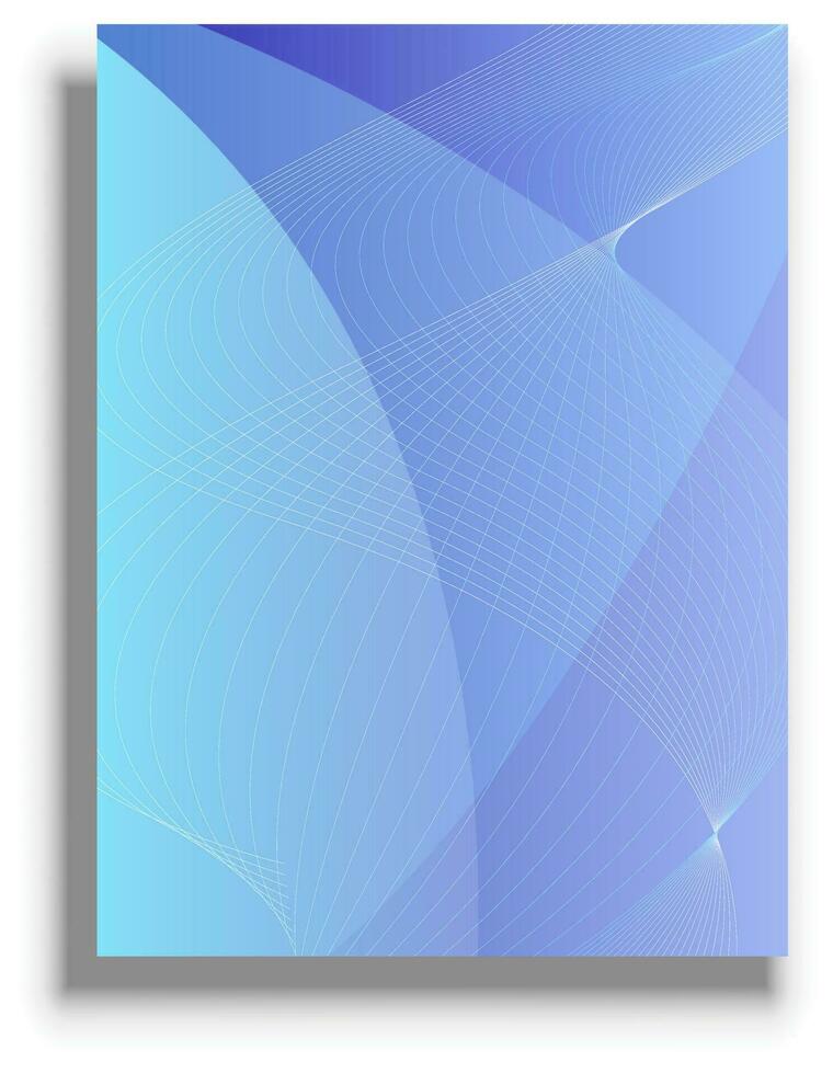 Presentation cover template, blue vector background