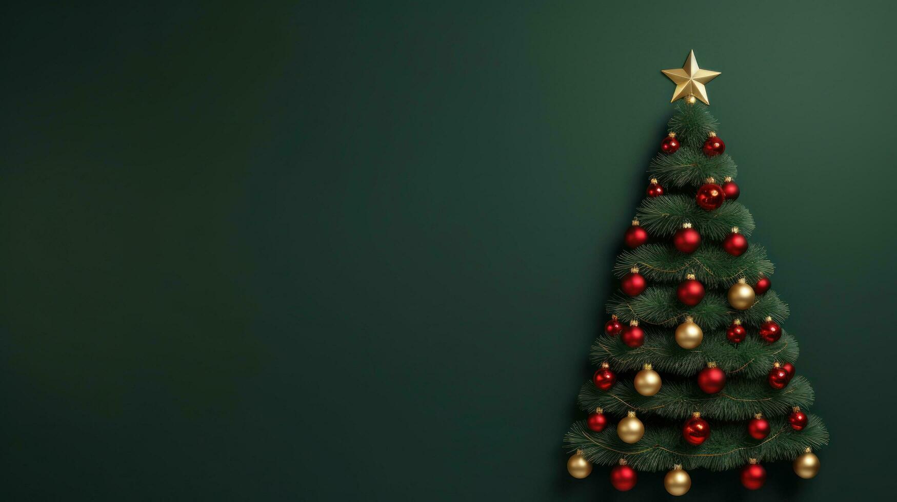 Minimalist background with Christmas tree photo