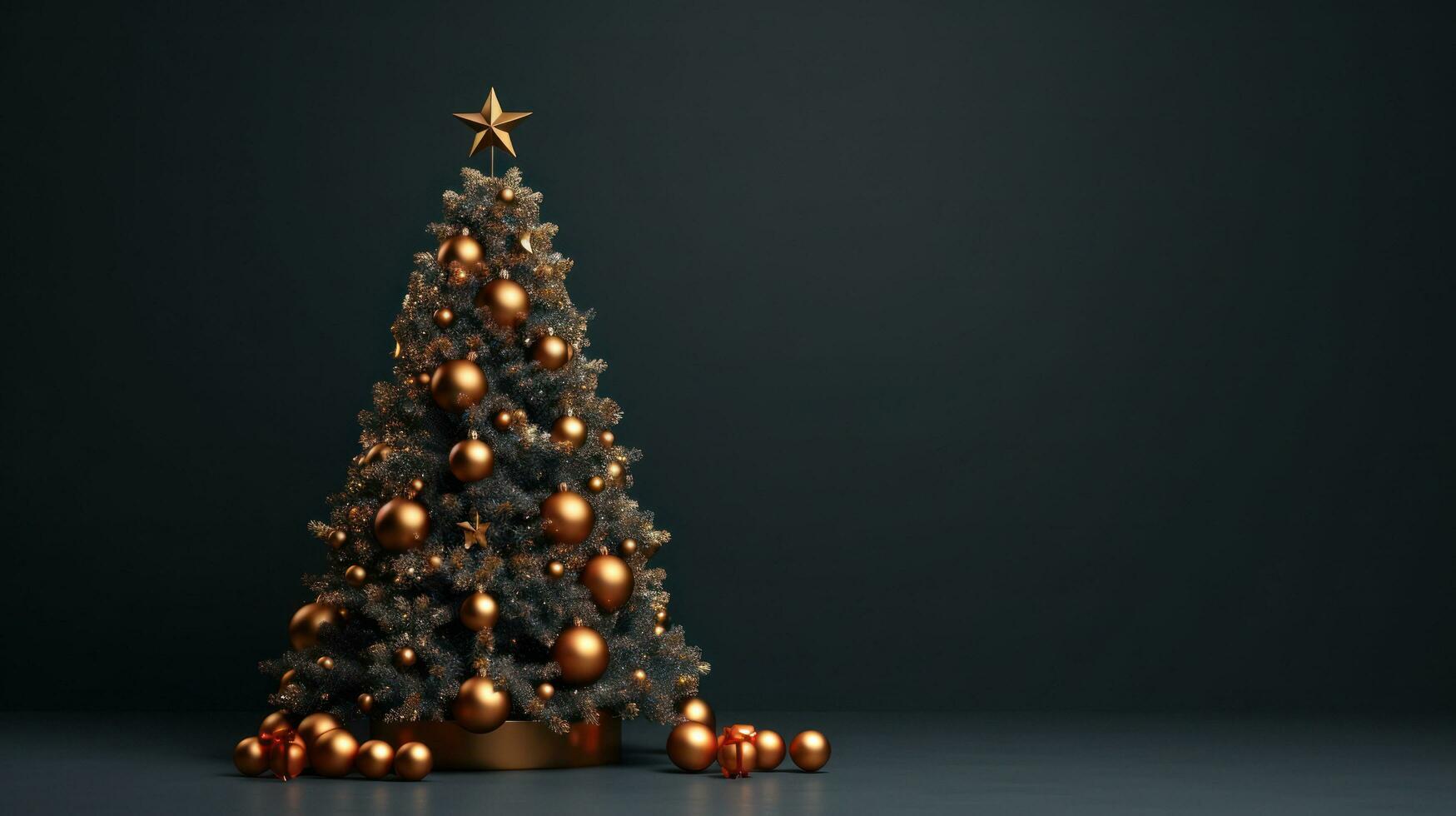 Minimalist background with Christmas tree photo