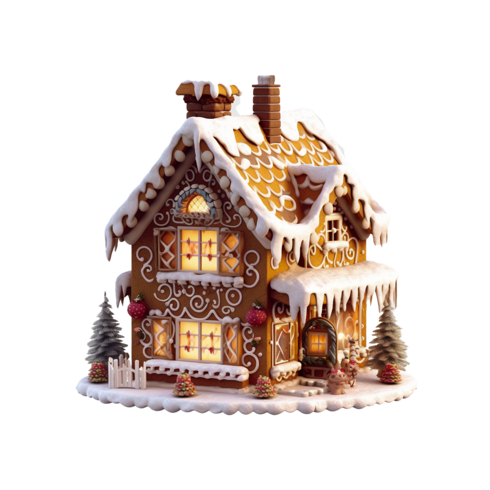Gingerbread house aesthetic png