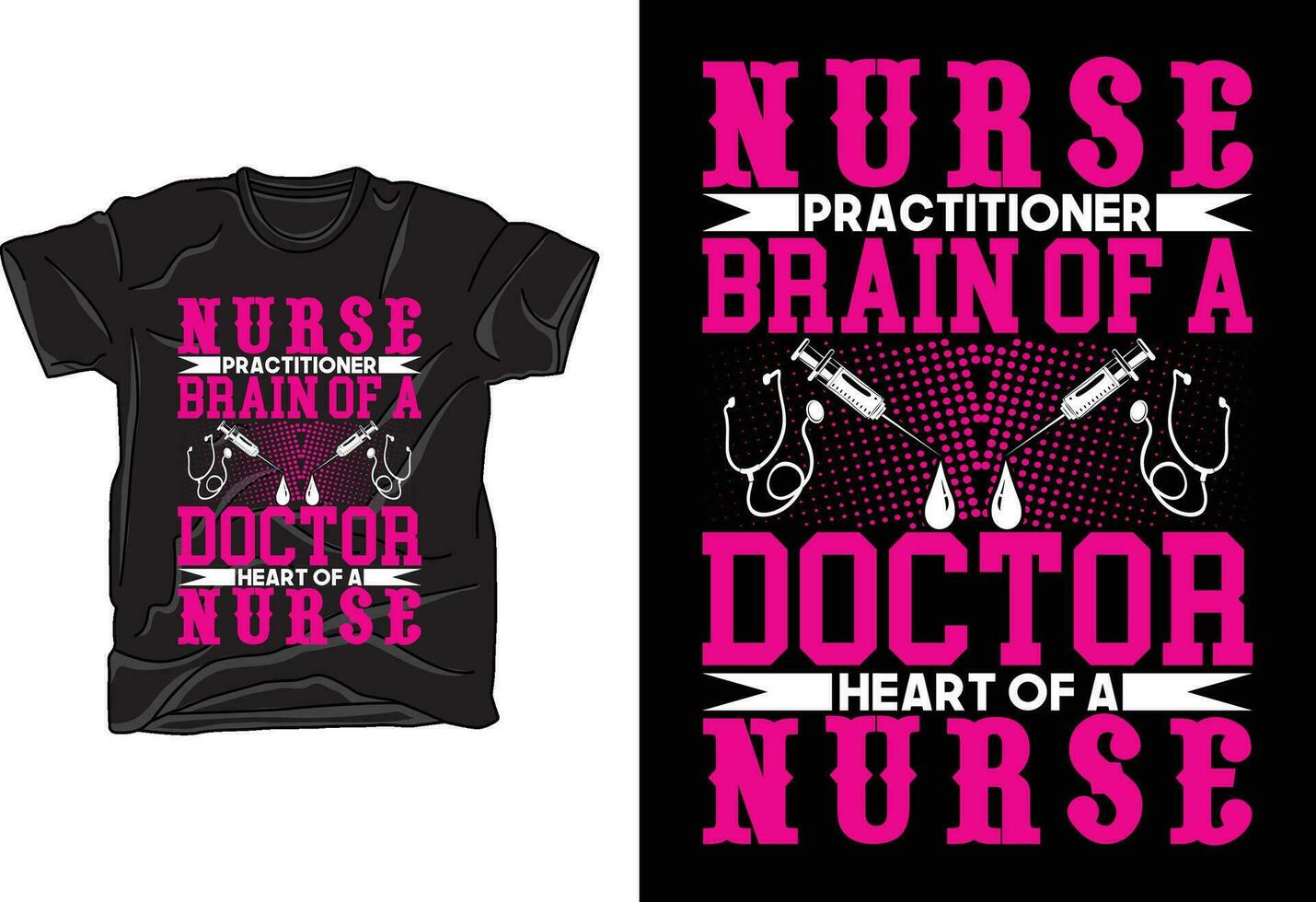 Vector nurse t-shirt design template