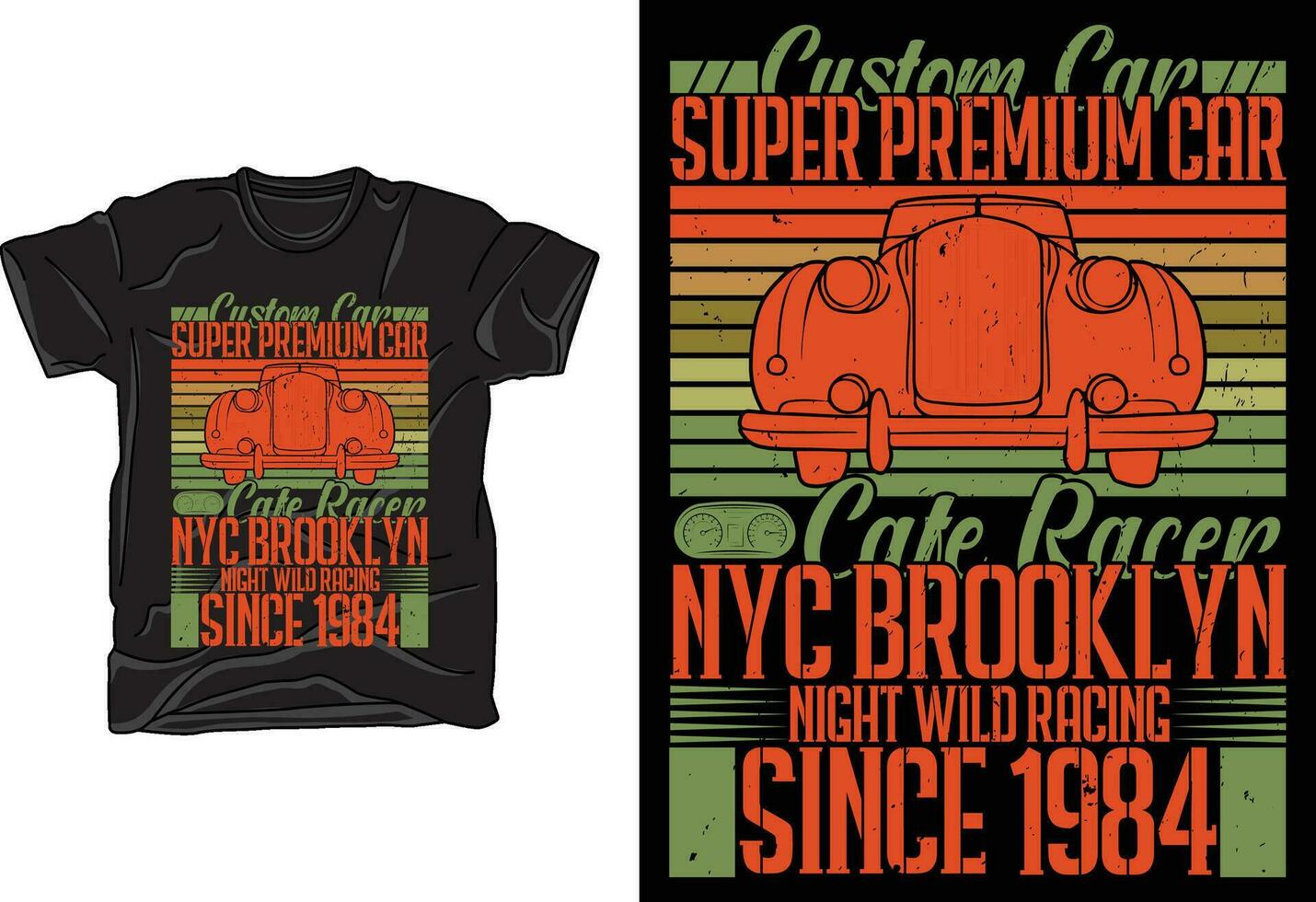 motorcycle t - shirt design with a vintage style vector