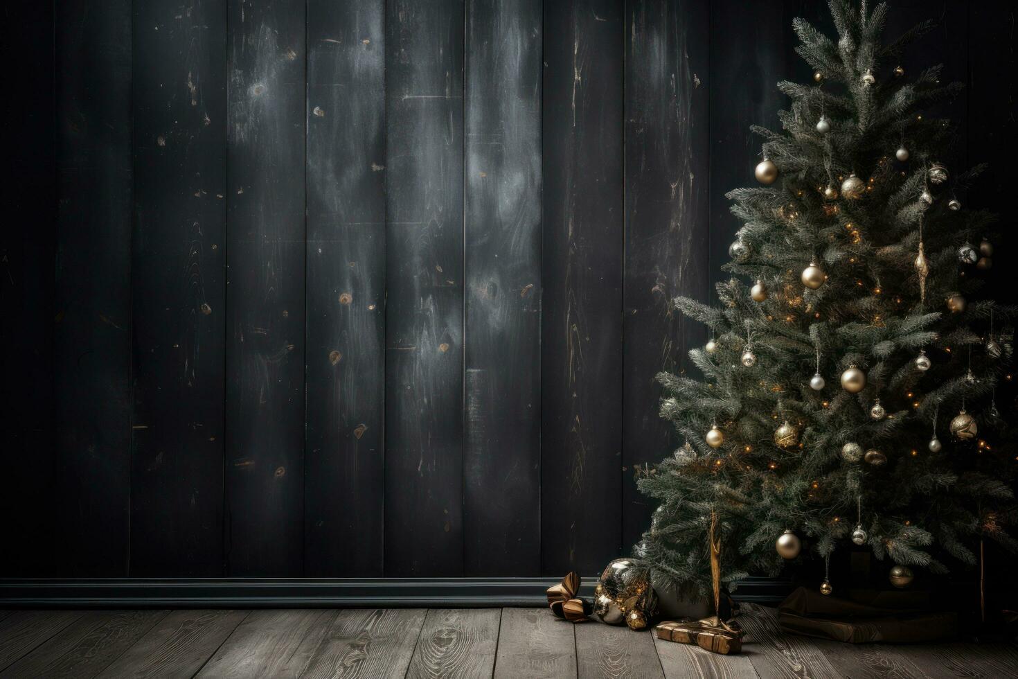 Christmas tree decoration background photo