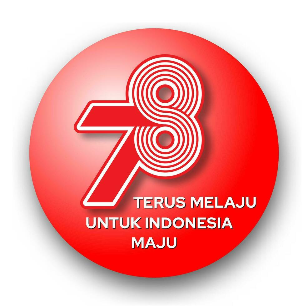 78 years Indonesia independence day logo button vector