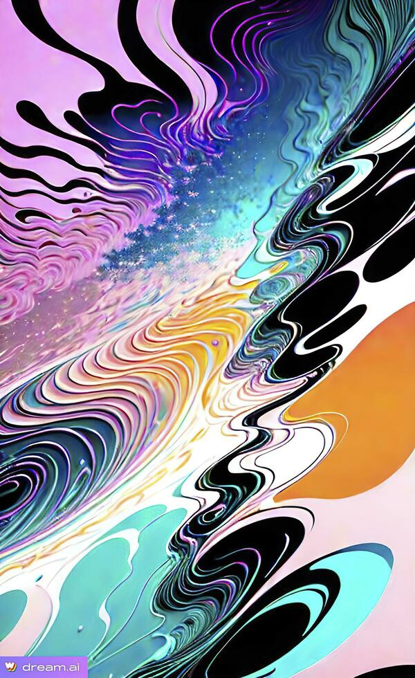 Abstract background, wallpaper with a fluid, water-like texture. AI Generated photo