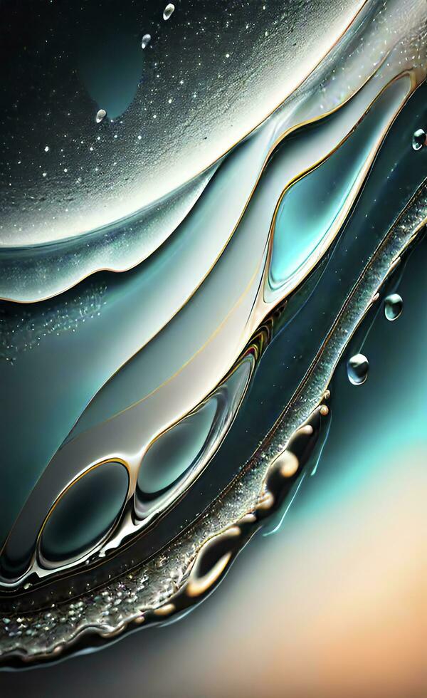 Abstract background, wallpaper with a fluid, water-like texture. AI Generated photo