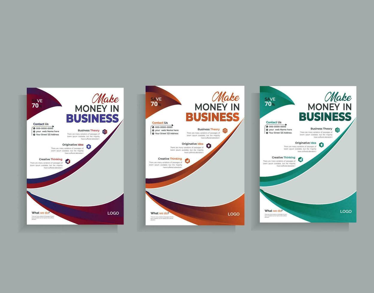 Business Flyer Layout Set vector