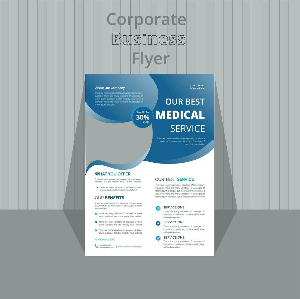 Medical poster flyer pamphlet brochure cover design layout space for photo background, vector illustration template in A4 size