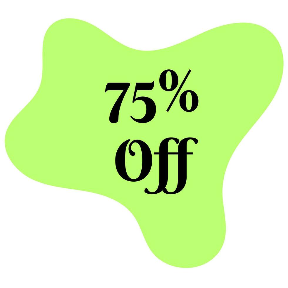 75 Discount offer, Vector And Transparent organic and lequid posts