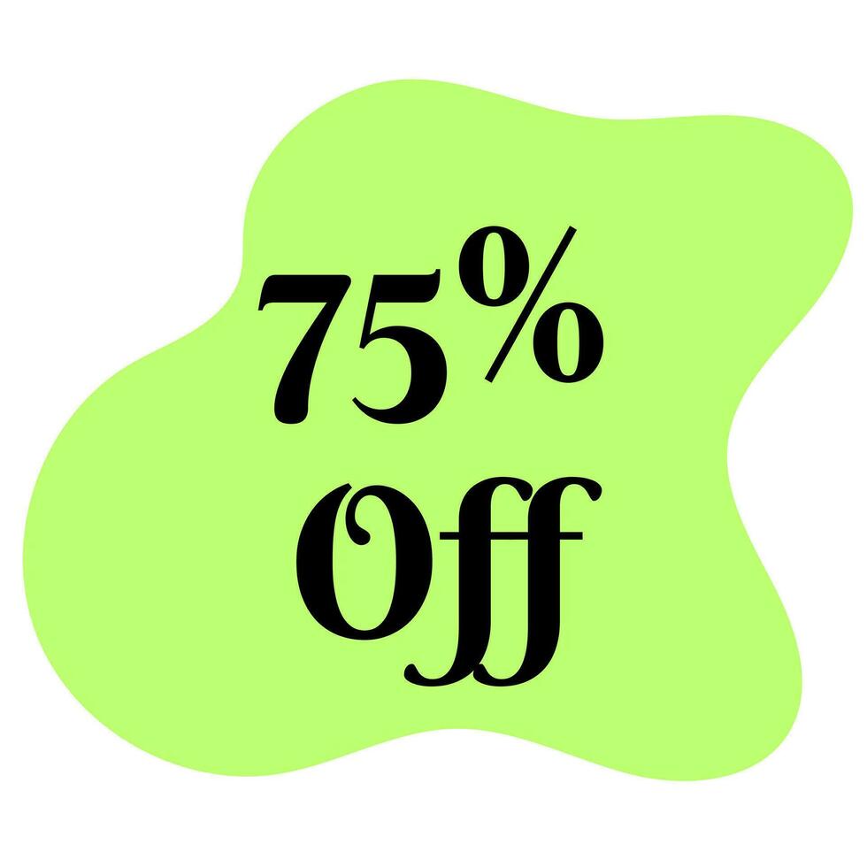 75 discount creative shape design, vector illustration file format