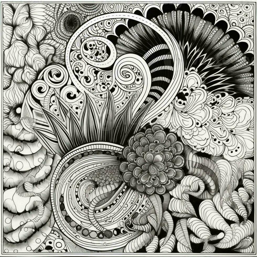 Flower Coloring Pages Mandala Style photo