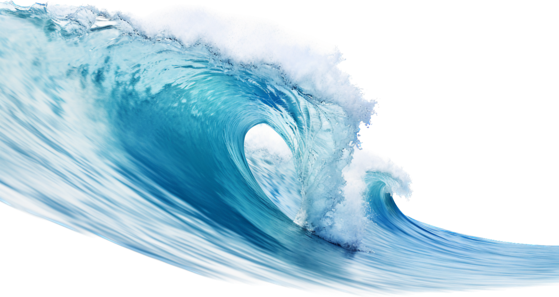 Wave png with AI generated.