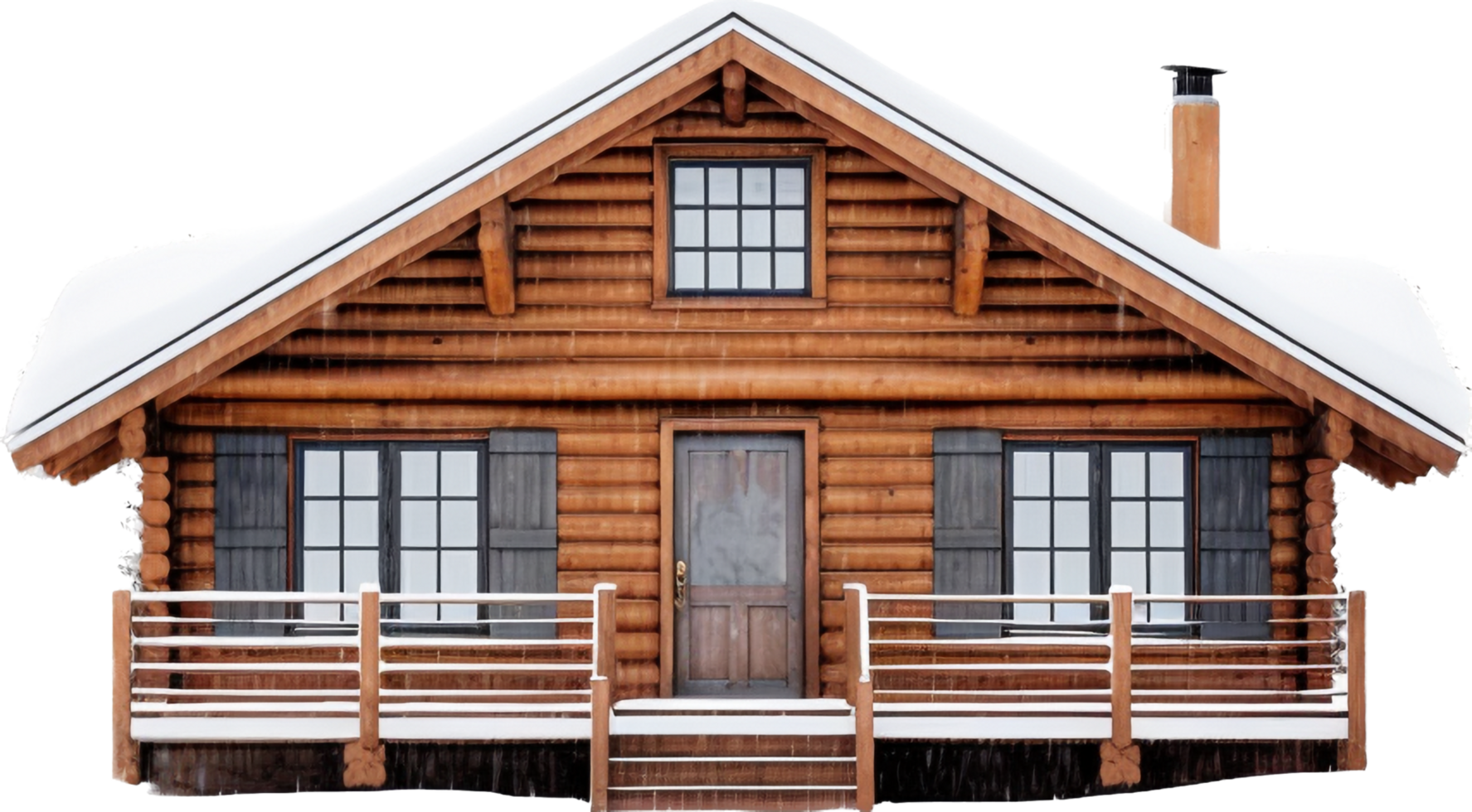 Cabin png with AI generated.