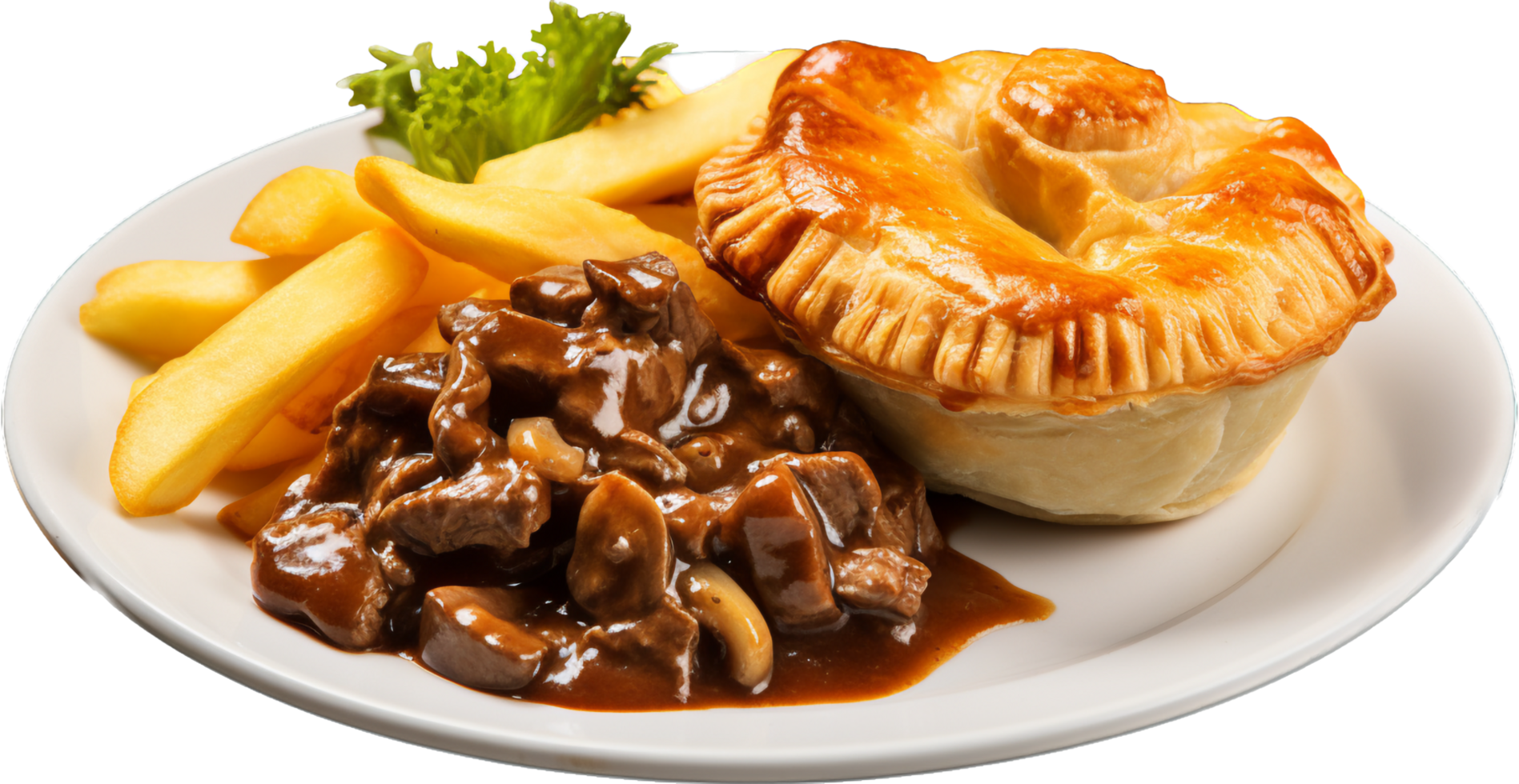 steak and kidney pie png with AI generated.