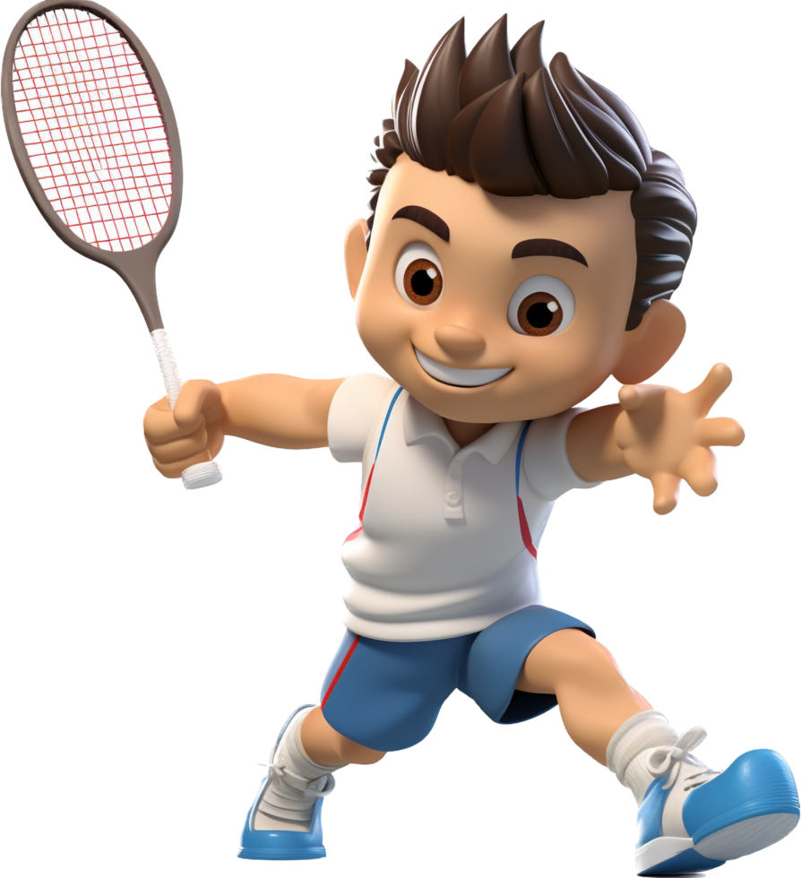 Badminton player png with AI generated.