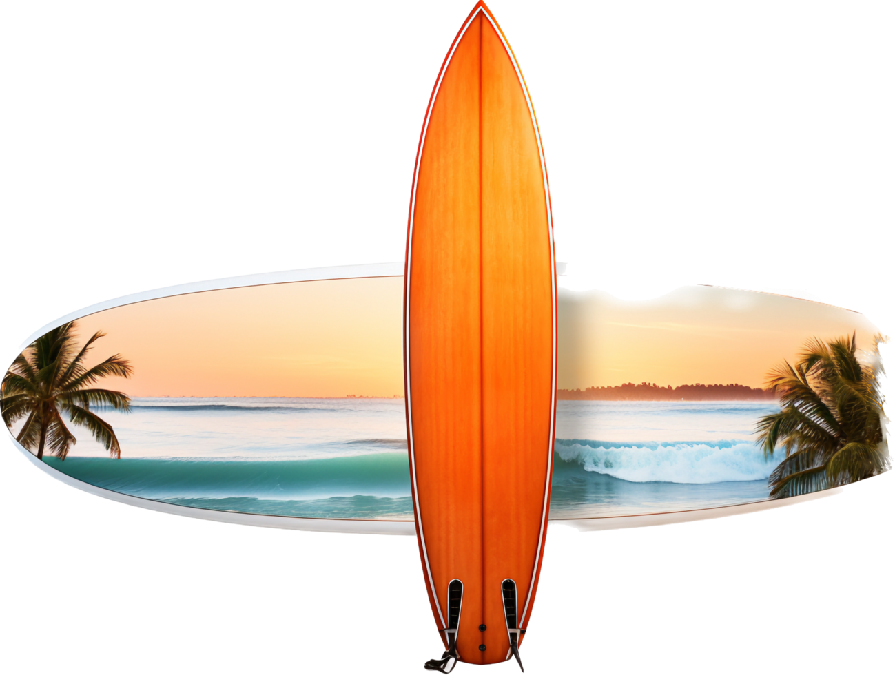 Surfboard png with AI generated.