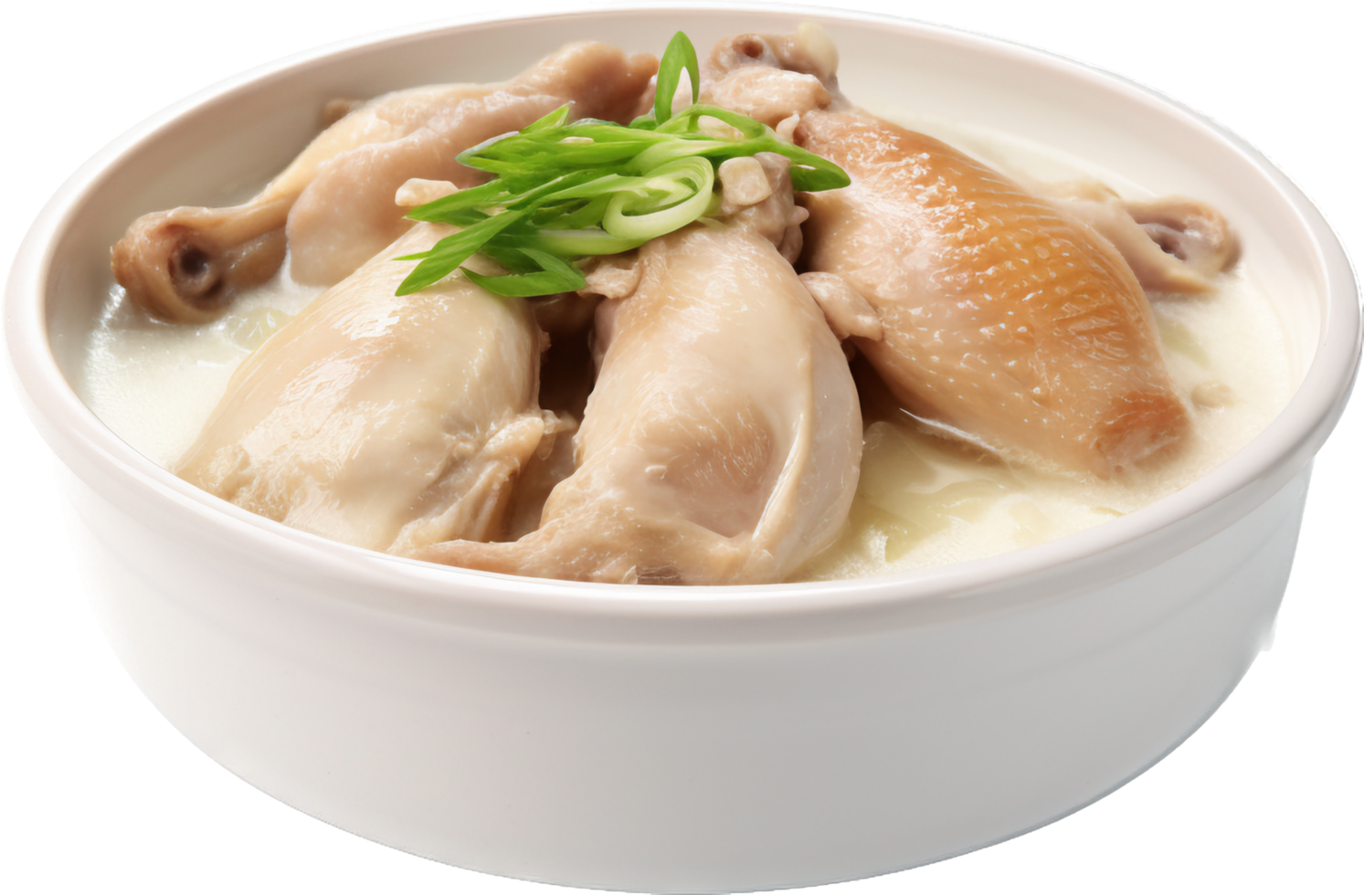 Ginseng chicken soup png with AI generated.