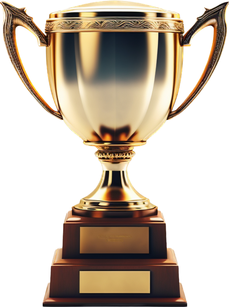 Trophy png with AI generated.