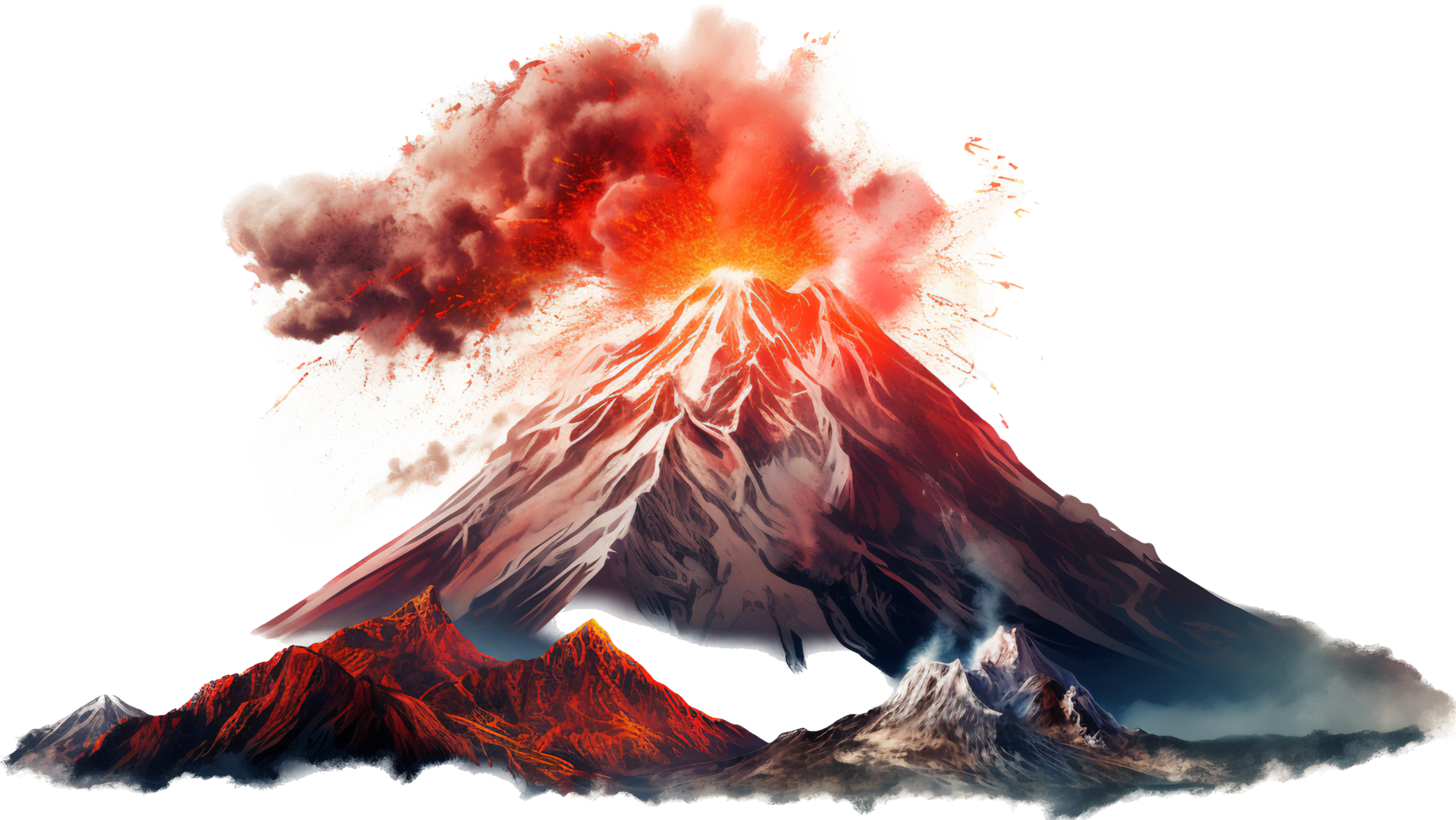 Volcano png with AI generated. 26772065 PNG