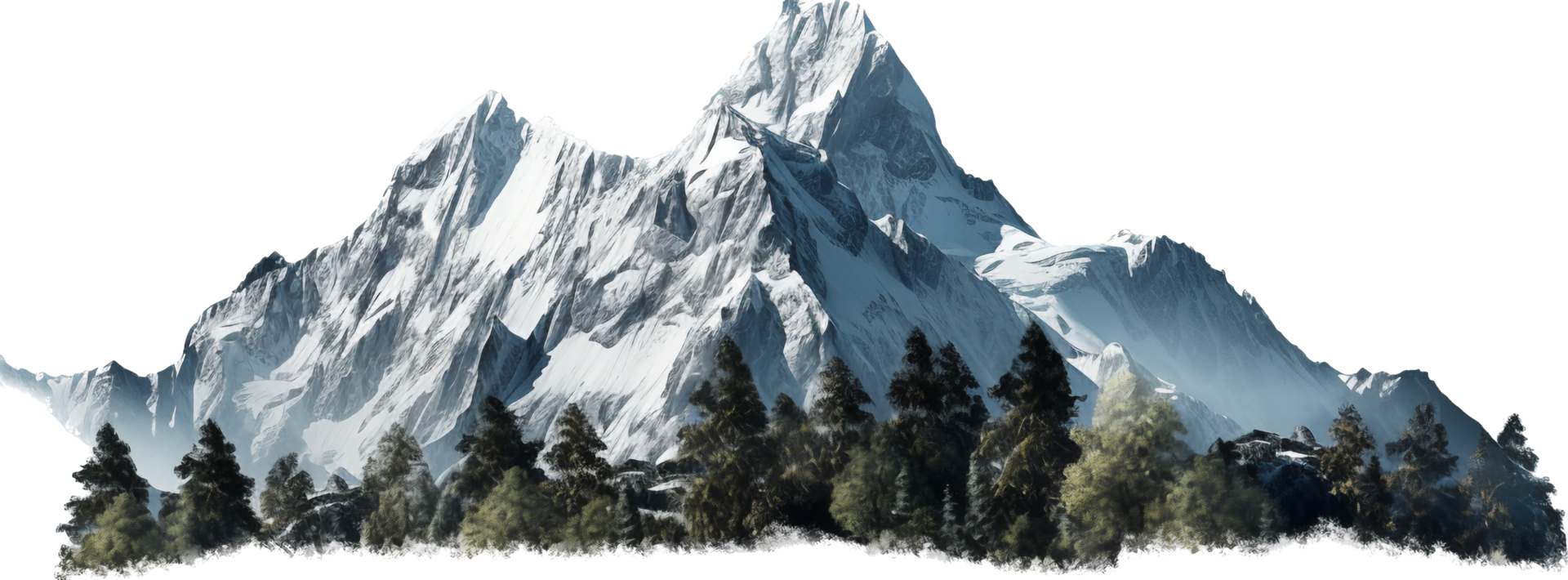 Mountain png with AI generated.