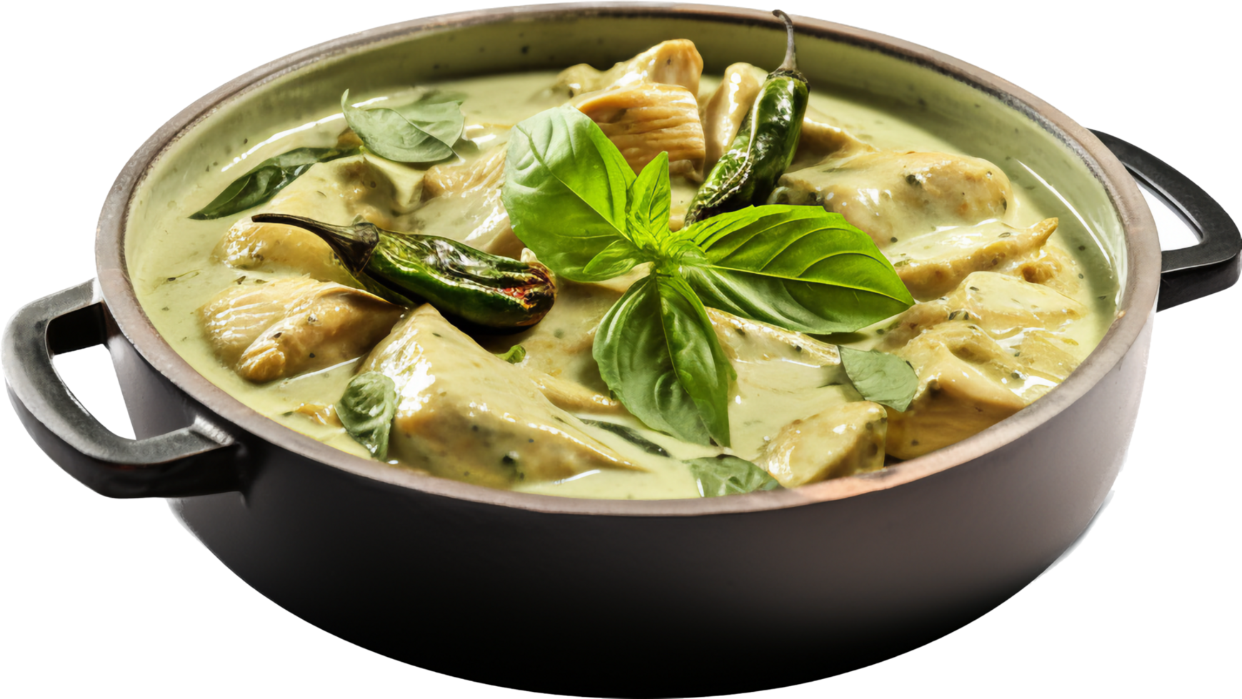 Green curry png with AI generated.