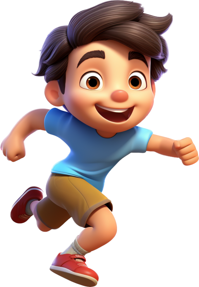 Boy is running with . png