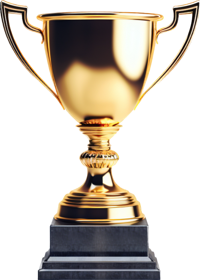 Trophy png with AI generated.