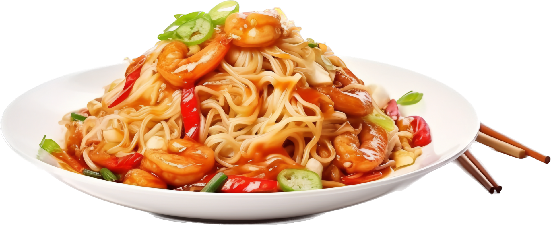 Cantonese Soy Sauce Pan Fried Noodles png with AI generated. 26772127 PNG